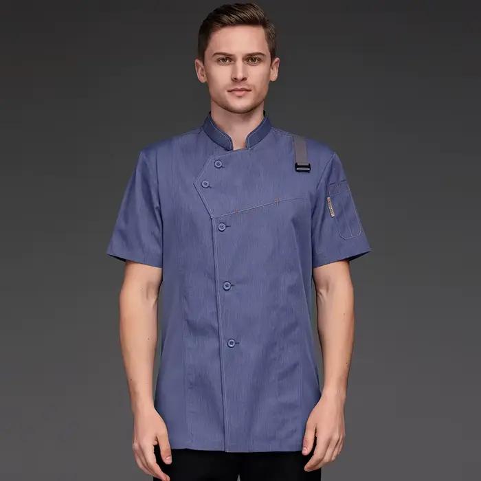 Veste et tablier de chef pour hommes et femmes, uniforme de serveuse, cuisine de restaurant, bar Cha