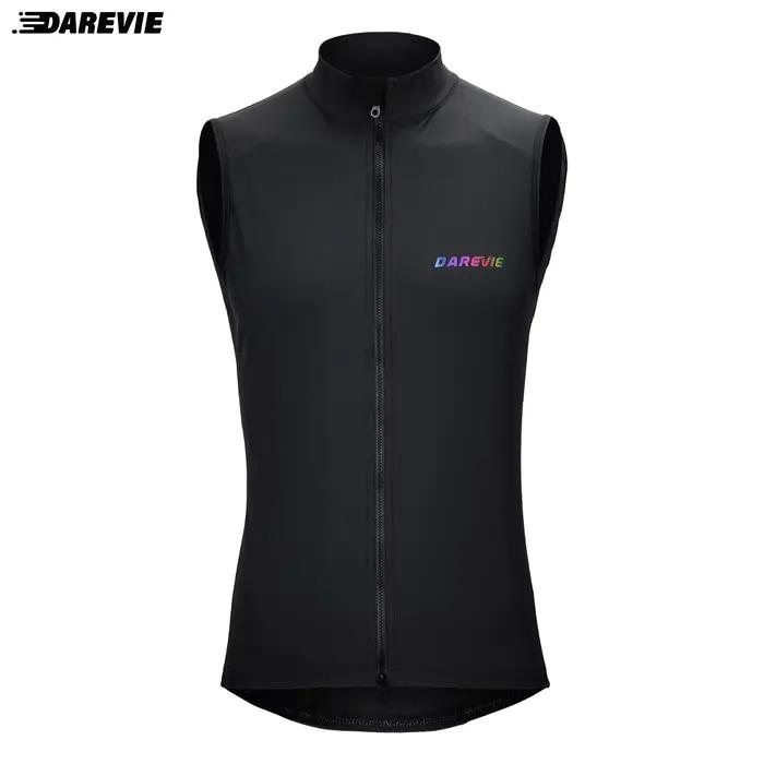 DAREVIE-Gilet coupe-vent imperméable pour homme et femme, 2 voies, fermeture éclair, poche arrière, 
