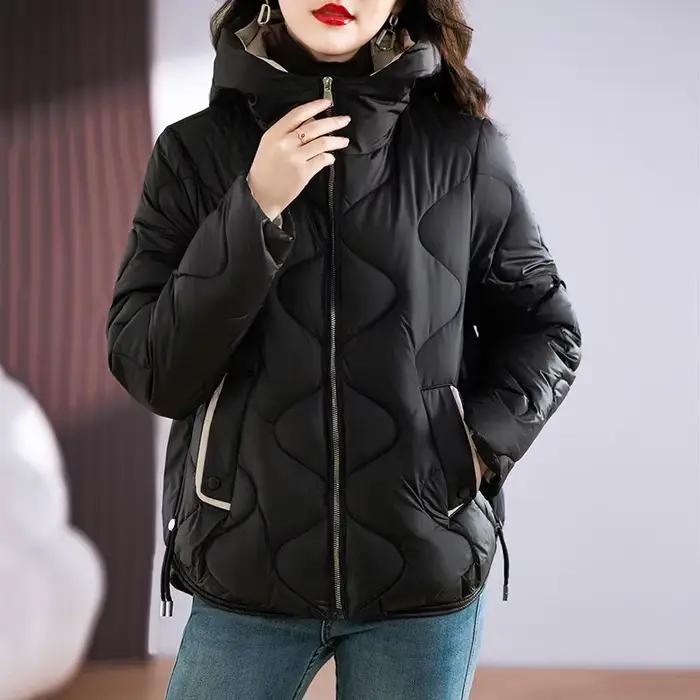 Parkas à capuche pour femmes, Streetwear chaud, Vêtements d'extérieur décontractés pour femmes, Mode