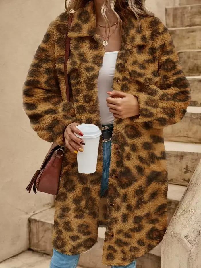 Vestes rétro en velours Teddy décontractées américaines pour femmes, manteaux longs à double boutonn