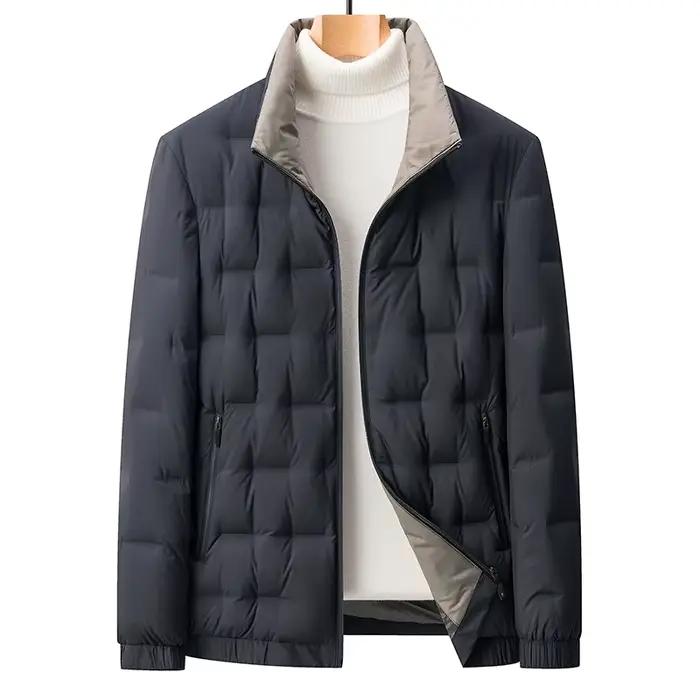 Doudoune Légère 2024 Duvet de Canard Blanc pour Homme, Chaude et Froide, Décontractée, Courte, à la 