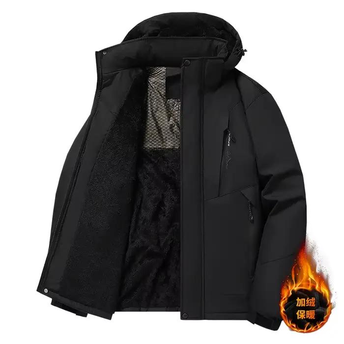Veste d'hiver grande taille 8XL pour homme, pull à capuche, coupe-vent, imperméable, coupe-vent, pol