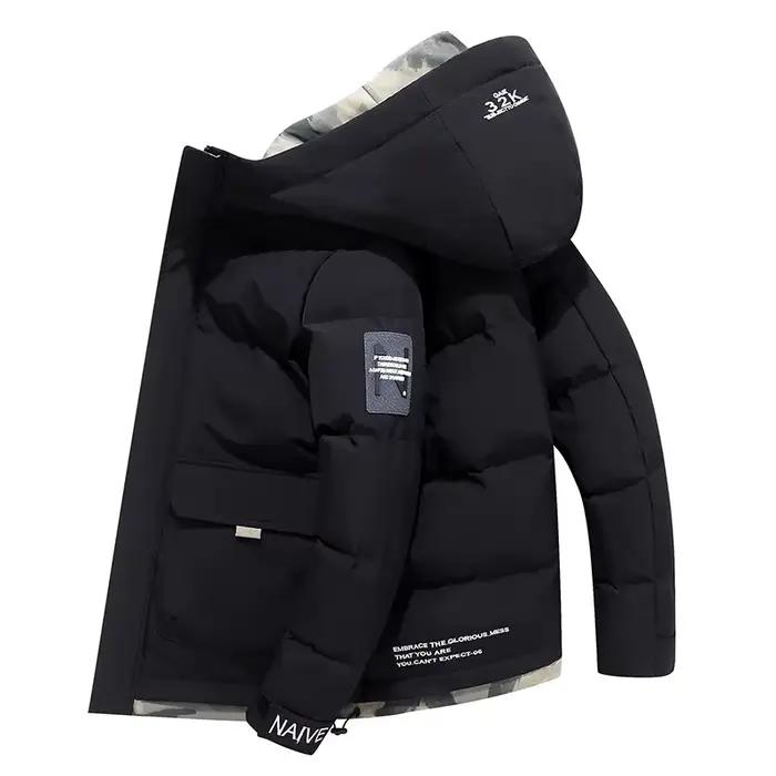 Veste d'hiver rembourrée en coton pour hommes, manteau court et chaud, Parka de mode coréenne, veste