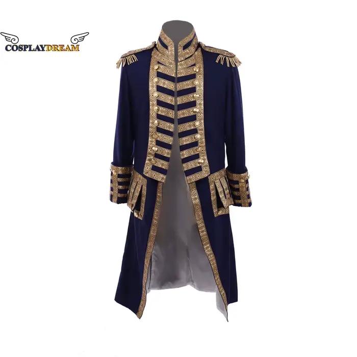Manteau de soldat d'officier militaire royal du 18ème siècle, veste d'uniforme médiéval pour hommes,