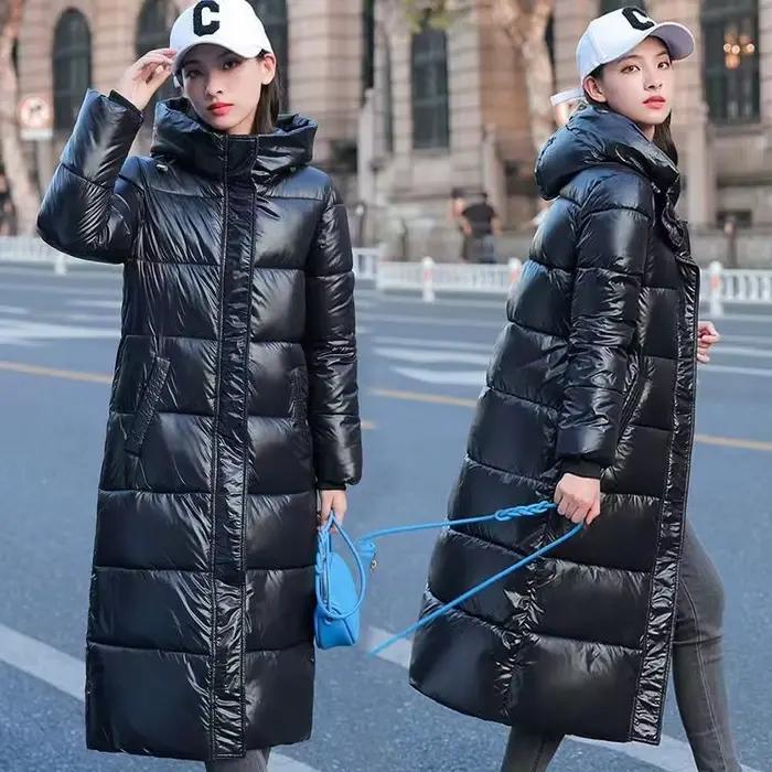 Veste matelassurera en coton chaud pour femmes, Parkas longues, Manteau de neige, Vêtements d'extéri
