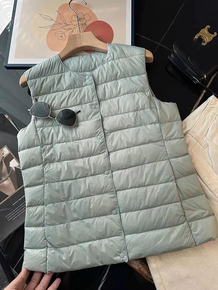 Doudoune légère sans manches pour femme, vêtement d'automne et d'hiver, gilet chaud pour banlieue, 2