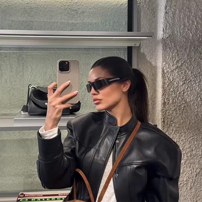 Veste en simili cuir pour femme, coupe cintrée, classique, motard, PU, fermeture éclair, manteau bom