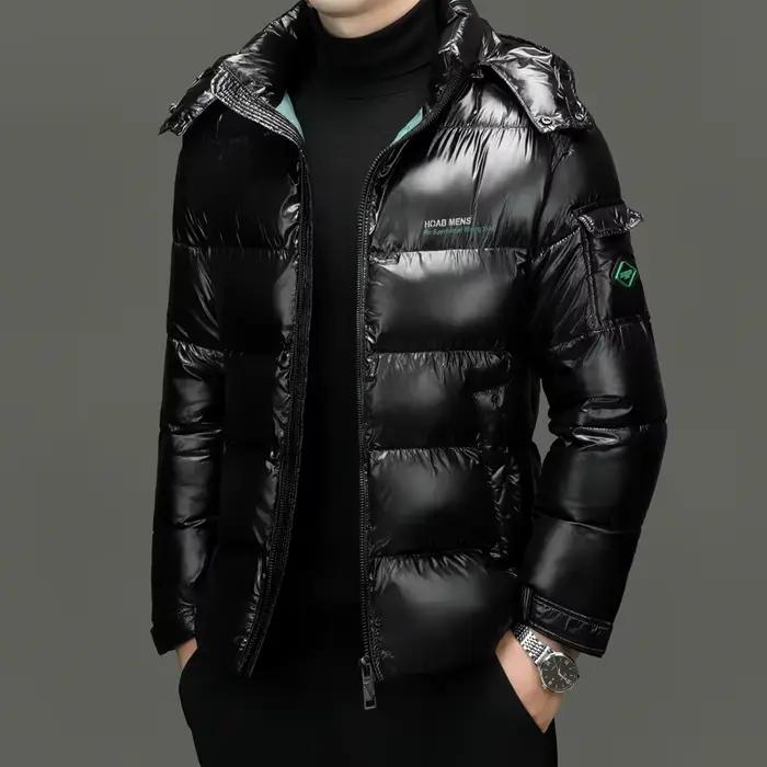 Hiver hommes doudoune mode brillant imperméable courte doudoune de haute qualité mâle léger Snowski 