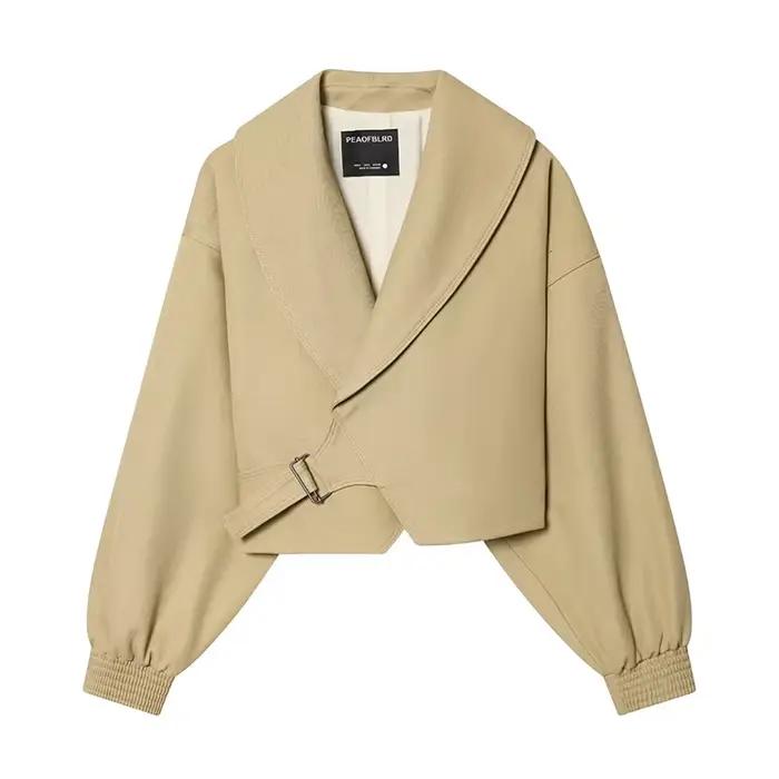 Vestes Courtes Femme Printemps 2026 Nouvelle Collection Manches Chauve-Souris Élégantes Chic Blouse 