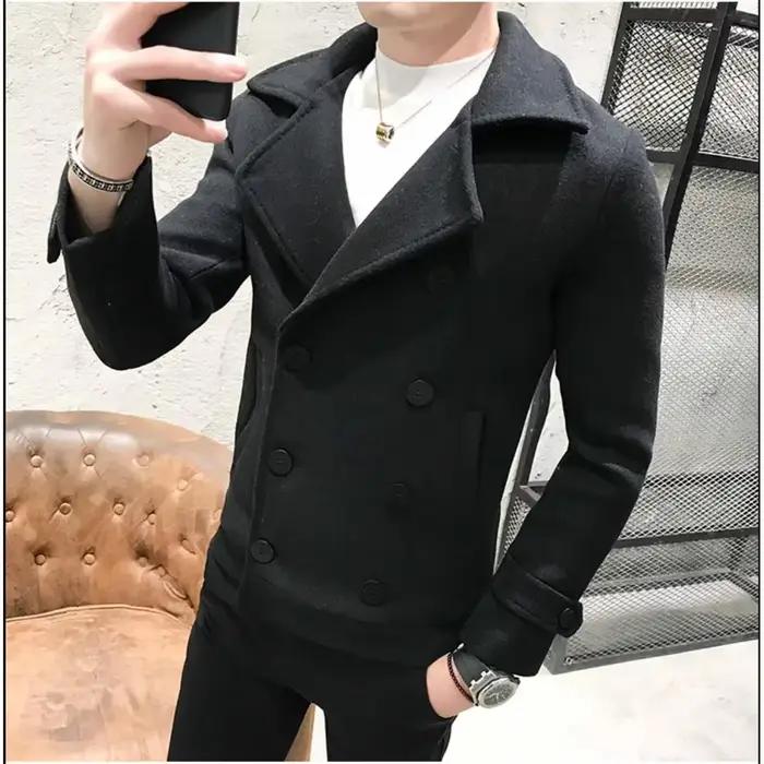 Manteau en laine et mélanges pour homme, veste de printemps et d'automne, vêtements à la mode, esthé