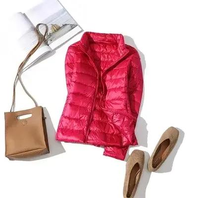 Doudoune Ultra légère 2025 nouveaux Parkas vestes d'hiver de base femmes manteaux à capuche en velou