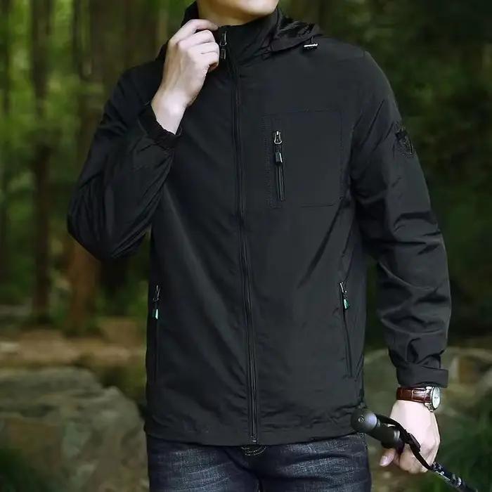 Veste de travail pour homme, multi-poches, fine, décontractée, coupe-vent, imperméable, pour la rand