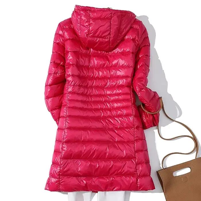 Femmes vestes bouffantes ultralégère canard doudoune nouveau automne hiver chaud Portable à capuche 