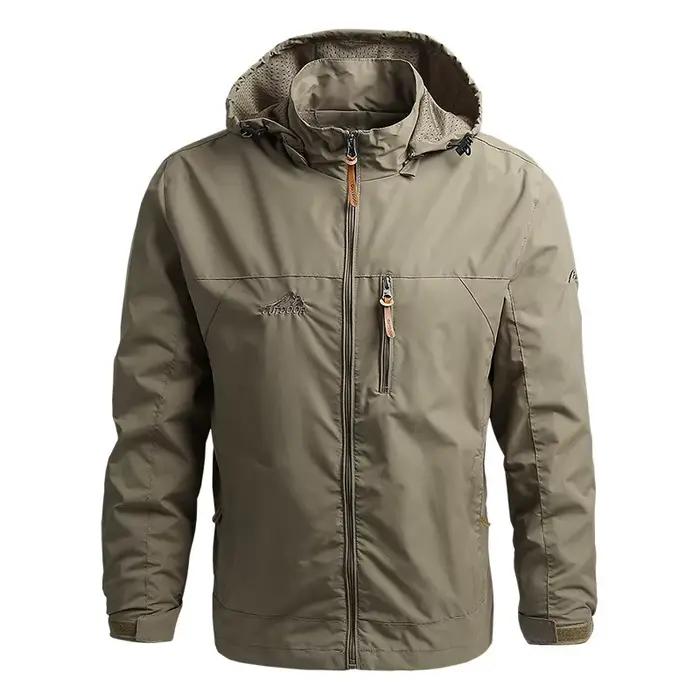 Coupe-vent Hommes DulJacket Imperméable En Plein Air À Capuche Manteau Sports Militaire Taille Europ