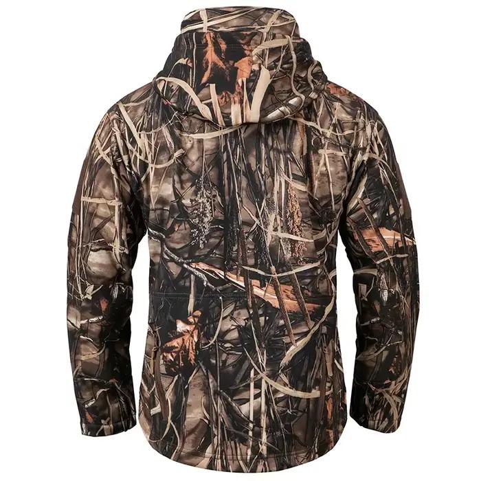 Veste de chasse de Camouflage silencieuse pour hommes, vestes tactiques polaires imperméables, coque
