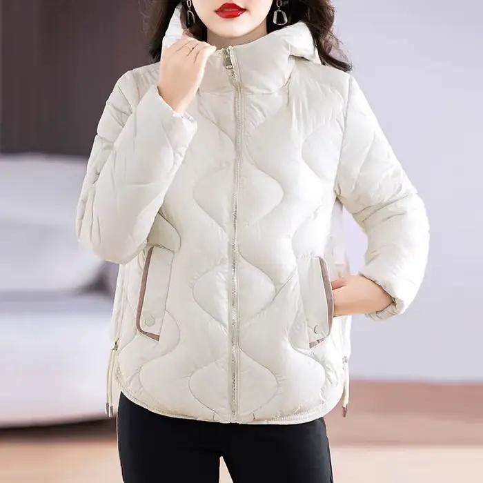 Parkas à capuche pour femmes, Streetwear chaud, Vêtements d'extérieur décontractés pour femmes, Mode
