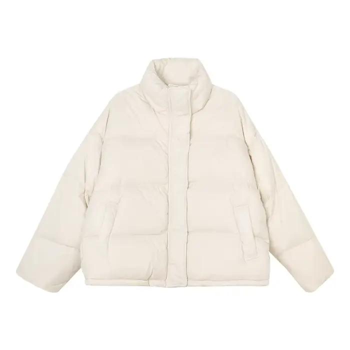 Doudoune courte pour femme, Version coréenne, ample et épaisse, duvet de canard blanc chaud, col mon