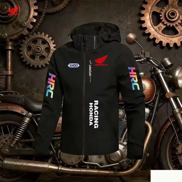 Veste coupe-vent et imperméable pour homme avec logo Honda, confortable, adaptée à toutes les saison