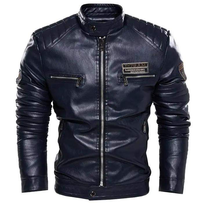 Veste de moto en cuir OupilLeather pour hommes, Blazer Streetwear, Vestes décontractées, Vêtements d