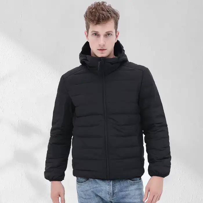 Hommes hiver blanc 80% duvet de canard vestes à capuche Portable Ultra léger mince mâle à capuche co