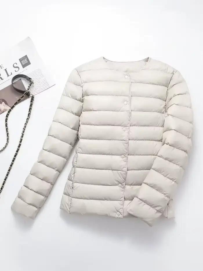 NewBang veste légère en tissu mat femme doudoune Ultra légère femmes coupe-vent mince sans col mante