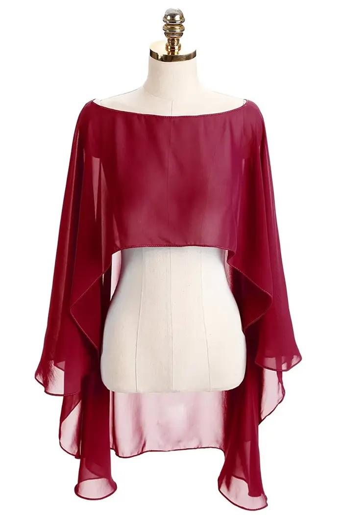 Capes douces pour femmes, veste de mariage en mousseline de soie, boléro de mariée, châle et enveloppes longs