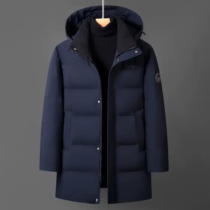 Veste d'hiver rembourrée de luxe pour hommes, manteau en duvet d'oie blanche, parka à capuche, longue rembourrage, vestes décontractées pour hommes, veste homme hiver, manteau homme hiver, veste d'hiver homme, vestes hommes hiver, veste homme luxe, veste homme hiver décontractée, veste homme hiver p
