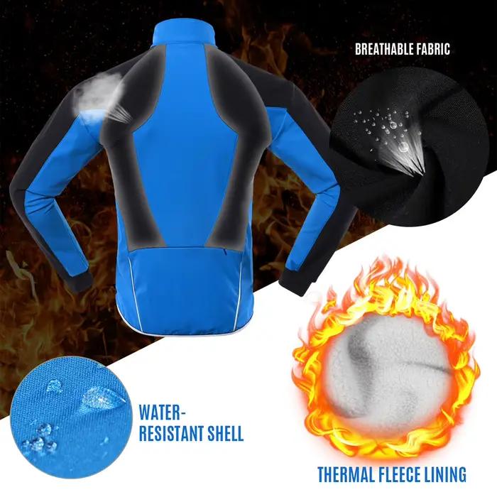 Hommes veste de cyclisme imperméable coupe-vent thermique polaire vélo Jersey vtt