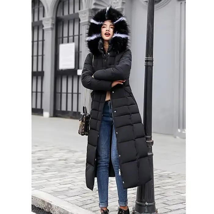 Parka longue en coton pour femme