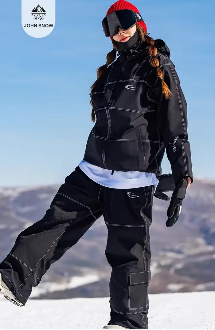 JOHN SNOW sport imperméable Ski ensembles Snowboard veste pantalon femme survêtement montagne Ski Suites hiver femmes hommes neige costumes
