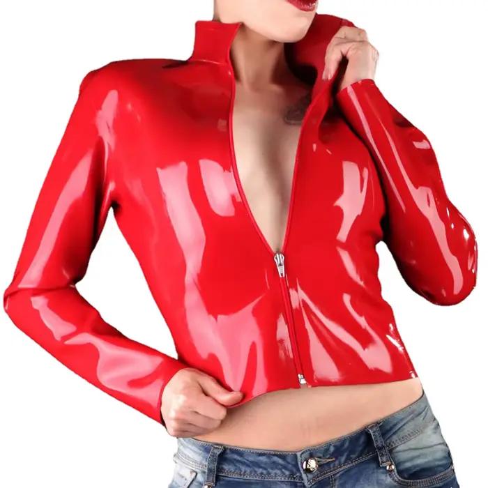 Vestes courtes gothiques brillantes pour femmes