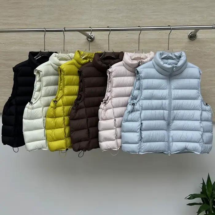 Doudoune courte sans manches pour femme
