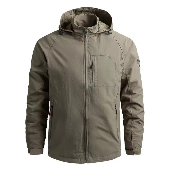 Hommes vestes de randonnée en plein air imperméable à capuche coupe-vent manteau