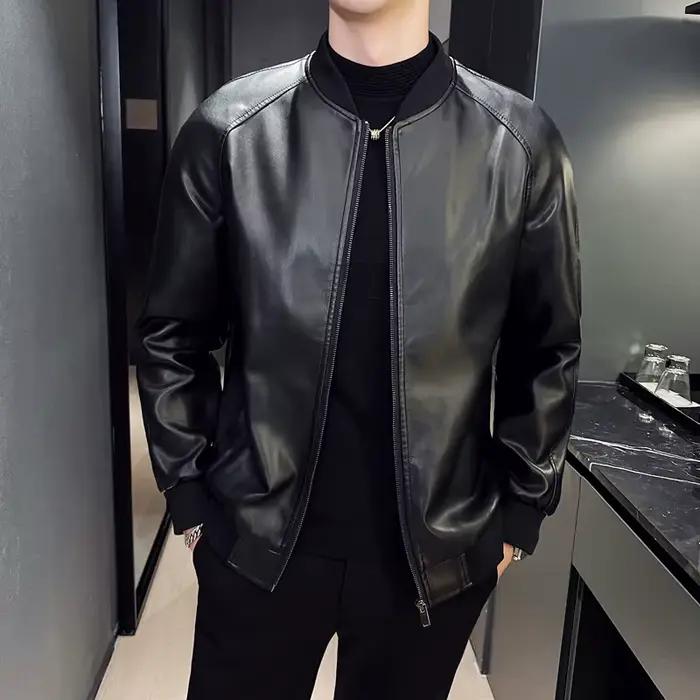 Blouson en similicuir pour homme