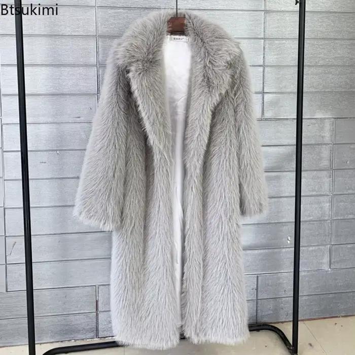 Manteau Long en fausse fourrure pour femme