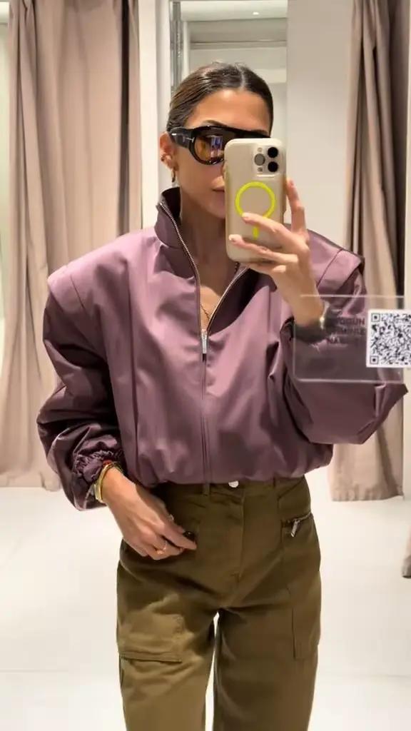 Veste matelassée violette pour femme