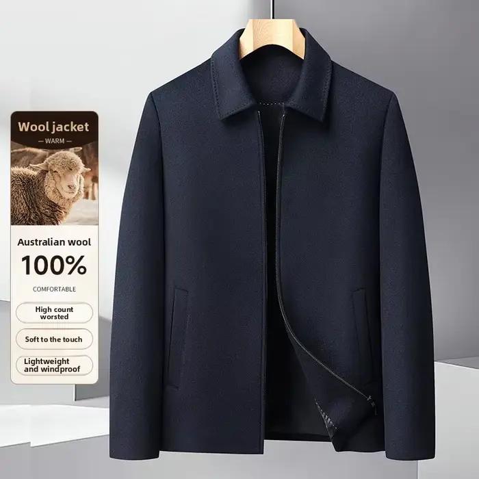 Manteau en laine pour hommes, avec réservoir intérieur intime Double face, épais et chaud, tissu 100% laine, nouvelle collection automne/hiver 2025