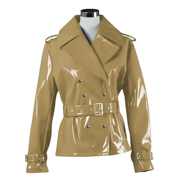 Manteau Blazer en vinyle pour hommes et femmes