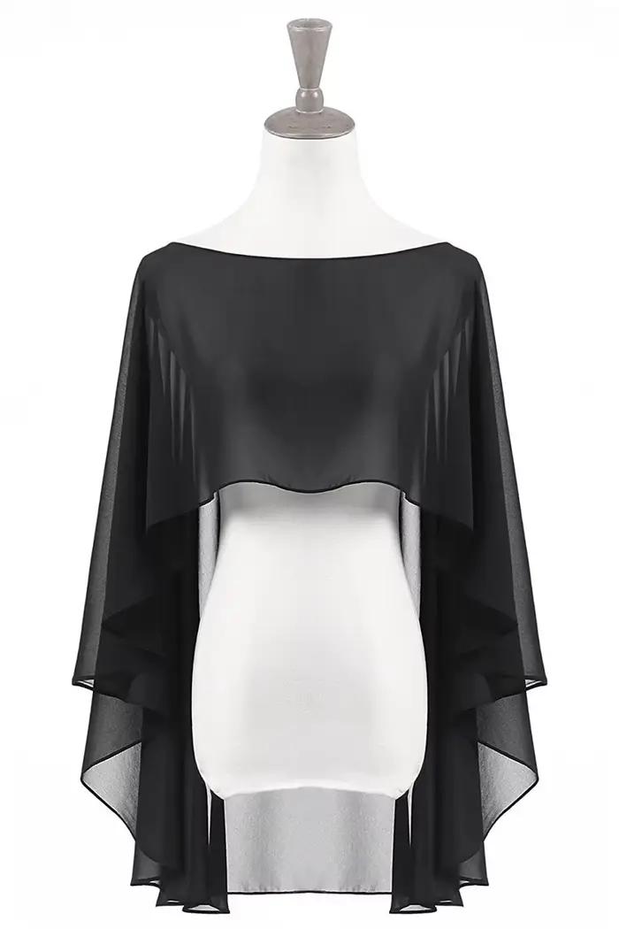 Capes douces pour femmes, veste de mariage en mousseline de soie, boléro de mariée, châle et enveloppes longs