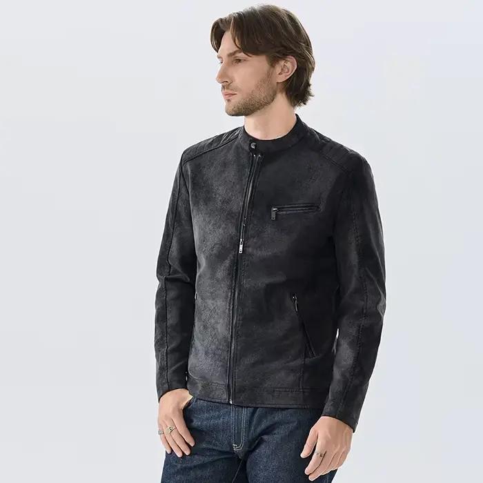 Veste en cuir rétro américain nouvelle