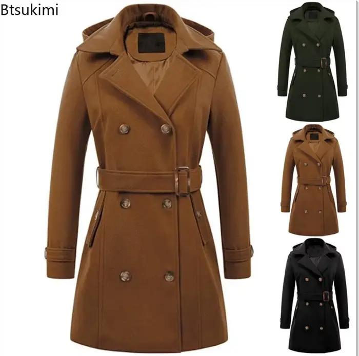 Vestes à capuche mi-longues pour femme