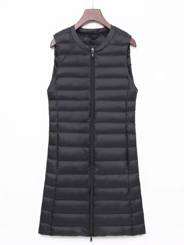 2025 Ultra léger vers le bas gilet femmes Long