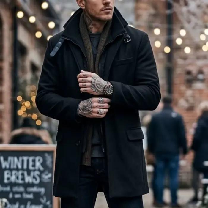 Nouvelle parka d'hiver pour homme à double couche