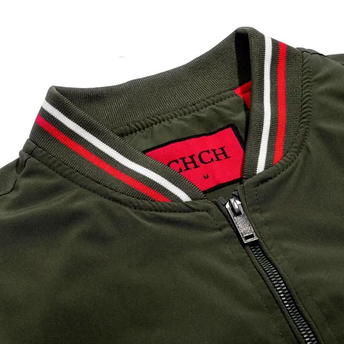 Veste décontractée homme CHCH pour printemps automne badge design vêtement extérieur polyester multifonctionnelle