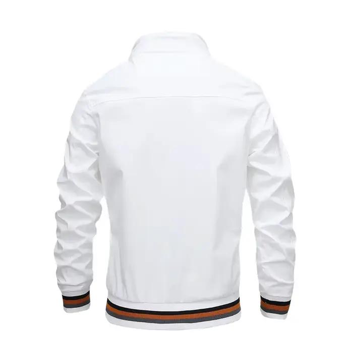Blouson aviateur imperméable blanc pour hommes