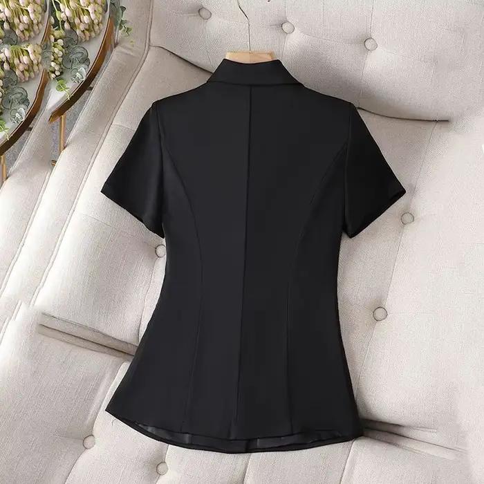 Blazer pour femme, Nouveauté 2026, Veste de costume d'été élégante, Style coréen, Manches courtes, Légère, Vêtement d'extérieur décontracté pour femme