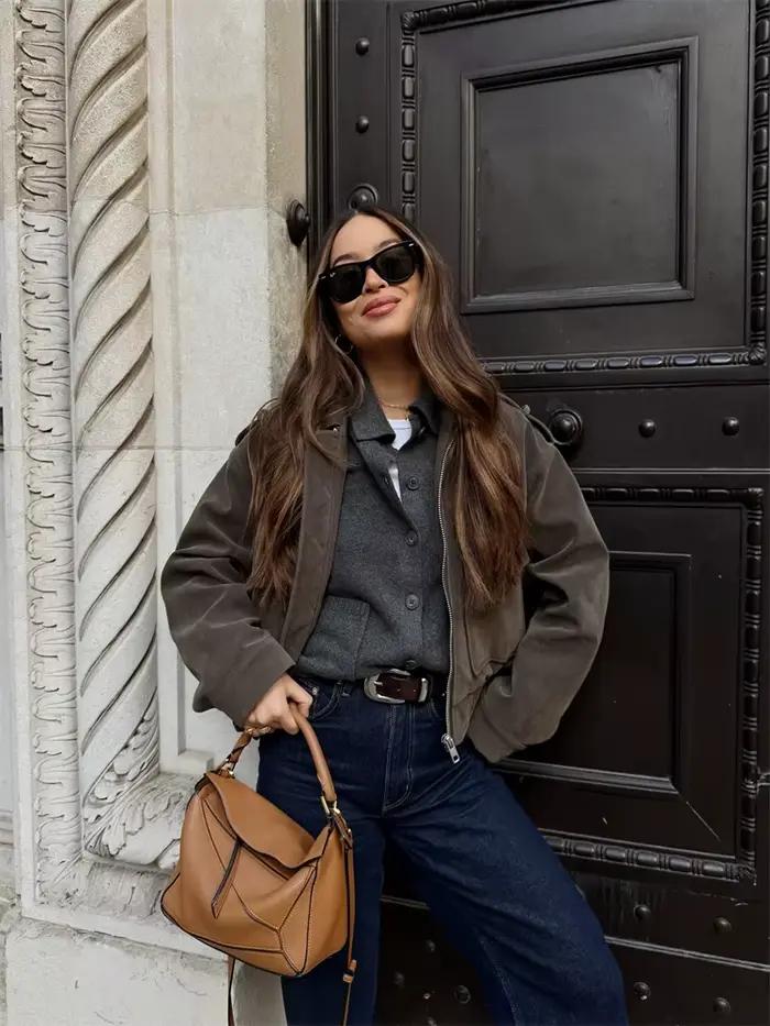 Vestes Vintage en daim pour femmes