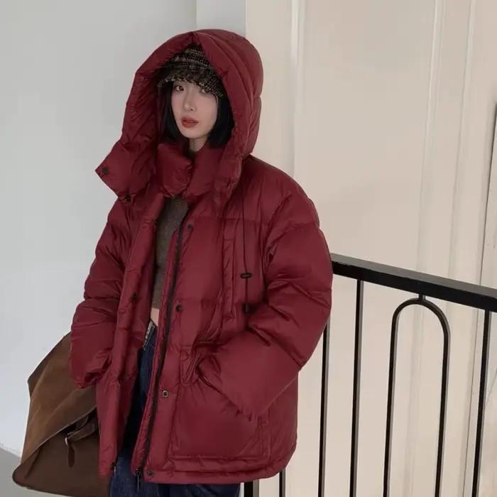 Doudoune dame épais chaud blanc canard vers le bas manteau femme mode hiver femmes à capuche Parkas imperméable