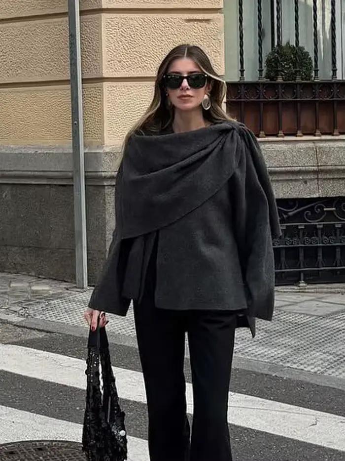 HH – écharpe asymétrique à la mode pour femme