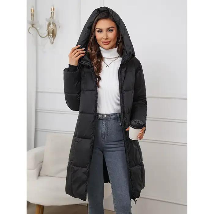 Femmes Long manteau 2024 nouveau automne hiver Parkas Femme épais vers le bas coton
